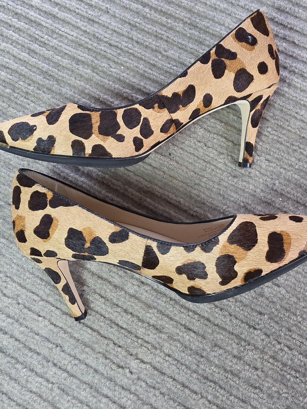 Cole Haan Women's Grand Ambition Pump Leopard Fur Heels size 7.5B
